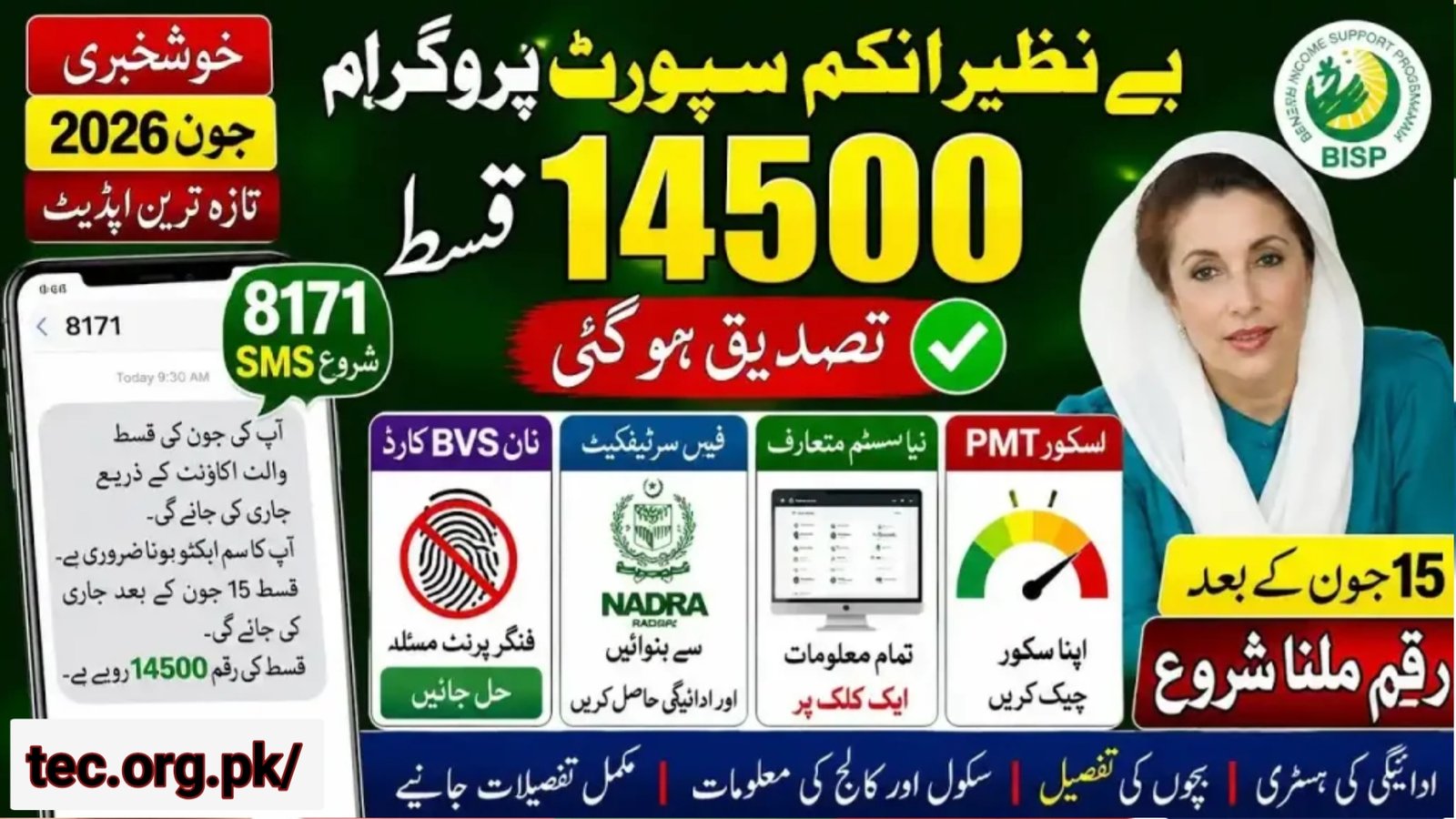 How to Check BISP Phase 5 Payment of Rs. 14,500 Online June 2026 – Complete Guide to Eligibility, CNIC Verification & Payment Status