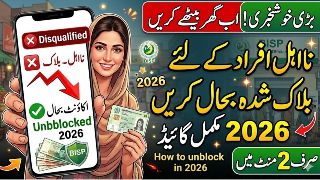 Unblock Disqualified BISP Account in 2026