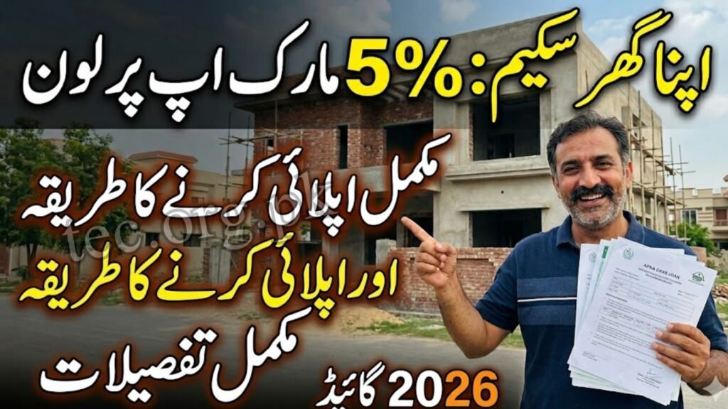 Apna Ghar Scheme 5 Percent Markup Loan Details