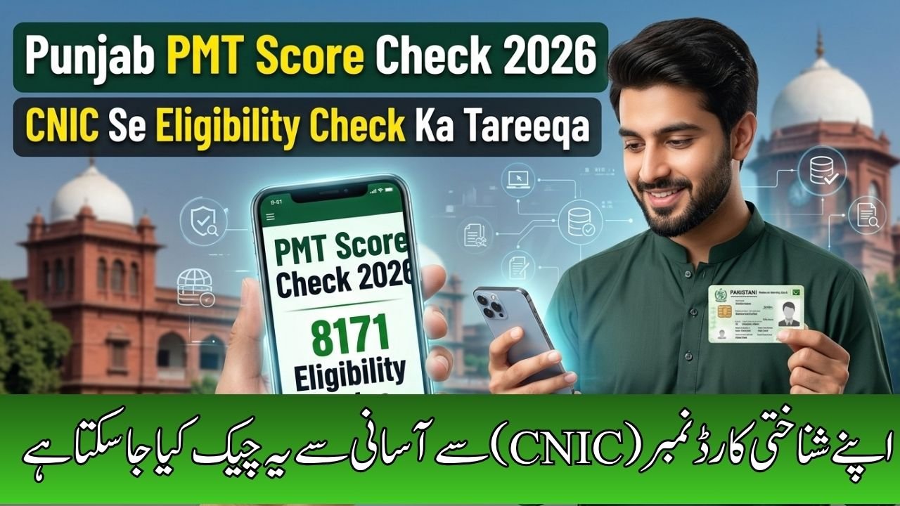 Punjab PMT Score Check by CNIC